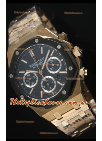 Audemars Piguet Royal Oak Rose Gold in Blue Ceramic Dial - 1:1 Mirror Replica