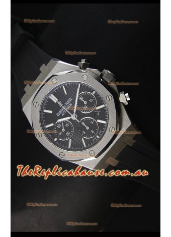 Audemars Piguet Royal Oak Chronograph Watch in Stainless Steel Case Black Dial