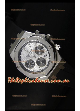 Audemars Piguet Royal Oak Chronograph Watch in Stainless Steel Case White Dial