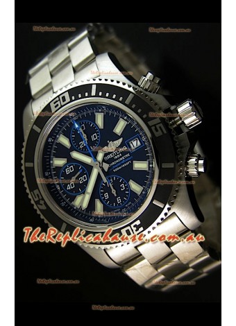 Breitling SuperOcean Abyss Swiss Chronograph Replica Watch - 1:1 Mirror Replica - 44MM Blue Markers