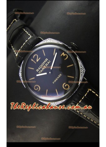 Panerai Radiomir PAM604 3 Days DLC Coated Swiss Watch with Unitas Movement