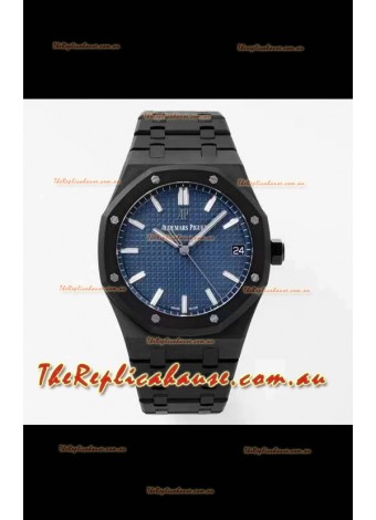 Audemars Piguet Royal Oak PVD Coated Swiss Replica Watch 3120 Swiss Movement - Blue Dial 