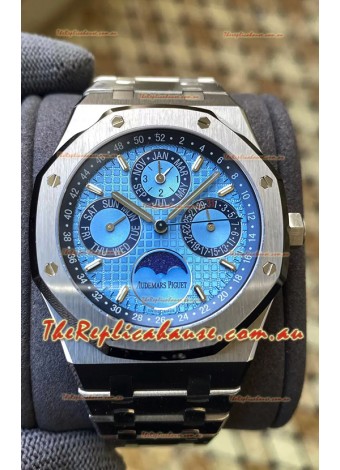 Audemars Piguet Royal Oak Perpetual Calendar Swiss Replica 904L Steel in Blue Dial