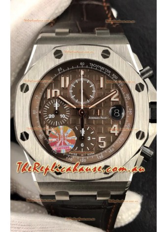 Audemars Piguet Royal Oak Offshore Chronograph Brown Dial 904L Steel - 1:1 Mirror 3126 Movement