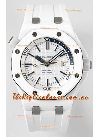 Audemars Piguet Royal Oak Offshore Ceramic 1:1 Ultimate Swiss Replica Watch White Dial Cal.3102 Movement
