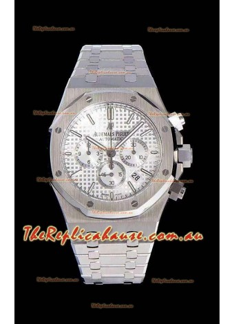 Audemars Piguet Royal Oak Chronograph White Dial 904L Steel 1:1 Mirror Replica