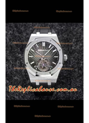 Audemars Piguet Royal Oak Tourbillon 41mm in 904L Casing - Grey Tapisserie Dial 1:1 Ultimate Replica