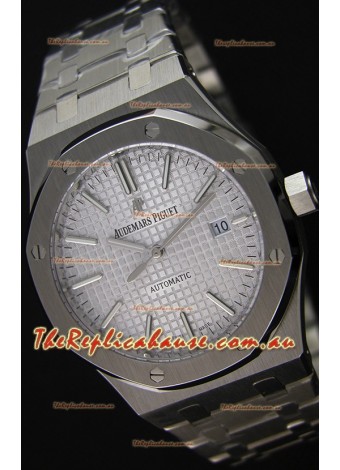Audemars Piguet Royal Oak 41MM Silver Dial Steel Strap  - 1:1 Mirror Ultimate Edition