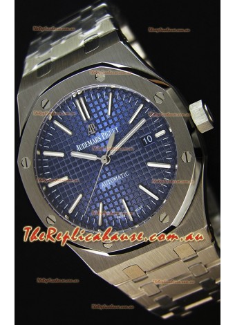 Audemars Piguet Royal Oak 41MM Blue Dial Steel Strap  - 1:1 Mirror Ultimate Edition