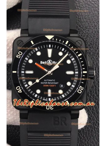 Bell & Ross BR03-92 Diver DLC Coated Black Dial Swiss Replica Watch 1:1 Mirror Replica
