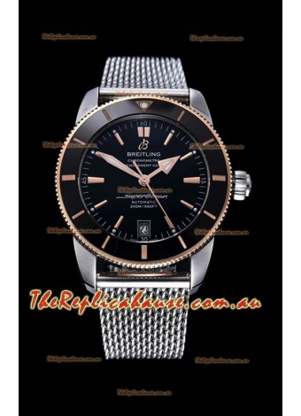 Breitling SuperOcean Heritage II 44MM Black Dial Two Tone 904L Steel 1:1 Mirror Replica
