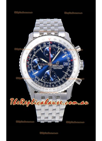 Breitling Navitimer 1 Chronograph 41MM Swiss Watch Blue Dial in 904L Steel - Steel Strap