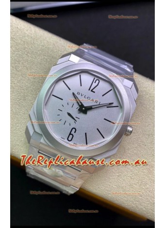 Bvlgari Octo Finissmo Edition 1:1 Mirror Replica 904L Stainless Steel Casing White Dial