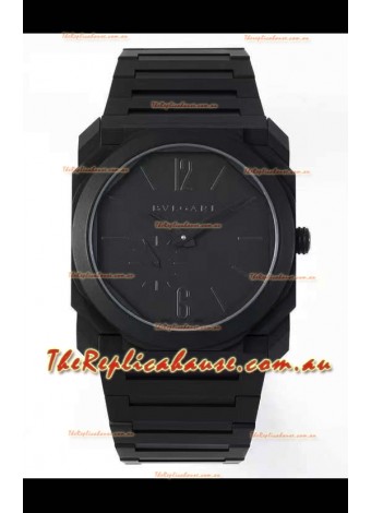 Bvlgari Octo Finissmo Edition 1:1 Mirror Replica Sandblasted DLC Coated Casing