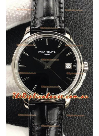 Patek Philippe Calatrava 5227G-001 Black Dial 1:1 Mirror Swiss Replica Steel Casing