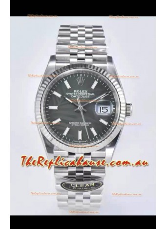 Rolex Datejust 126234 36MM Swiss Replica in 904L Steel in Grey Dial 1:1 Mirror Replica