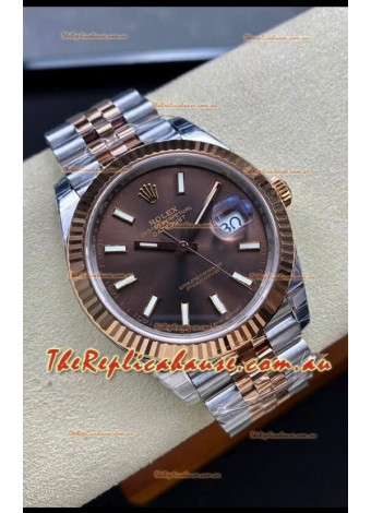 Rolex Datejust 126331 41MM ETA 3235 Swiss 1:1 Mirror Replica Watch in Rose Gold 904L Steel - 1:1 Mirror