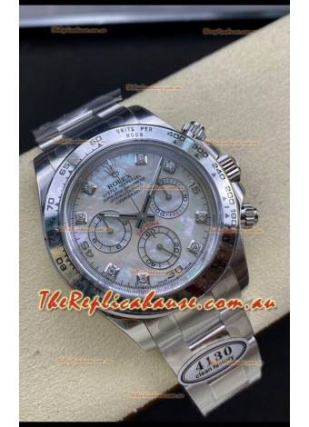 Rolex Cosmograph Daytona M116509-0064 Pearl Dial Cal.4130 Movement - 904L Steel Watch