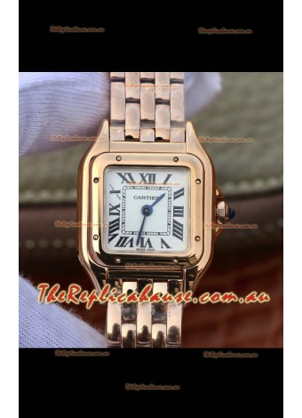 Cartier PANTHERE Edition 1:1 Mirror Swiss Watch Rose Gold White Dial
