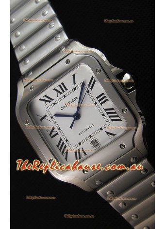 Cartier Santos De Cartier 1:1 Mirror Replica - 36MM Stainless Steel Watch 