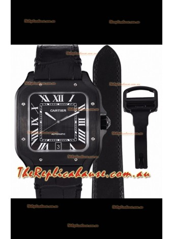 Cartier "Santos De Cartier" Mens XL 1:1 Mirror Replica Watch in PVD Coated Casing