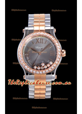 Chopard Happy Sport 1:1 Mirror Swiss Automatic Replica Watch 36MM Two Tone Rose Gold Casing