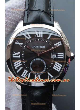 Drive De Cartier 1:1 Mirror Replica Watch in Stainless Steel - White Dial 