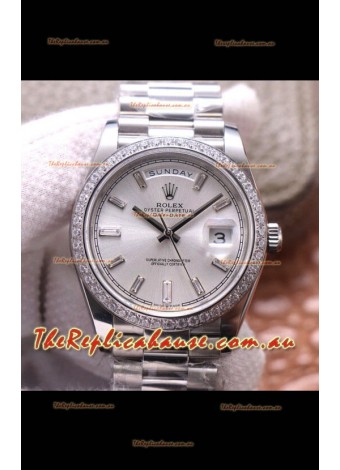 Rolex Day Date Presidential 904L Steel 40MM - Steel Dial 1:1 Mirror Quality Watch