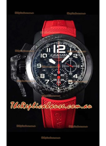 Graham Chronofighter Superlight Carbon Red 1:1 Mirror Swiss Replica Watch 