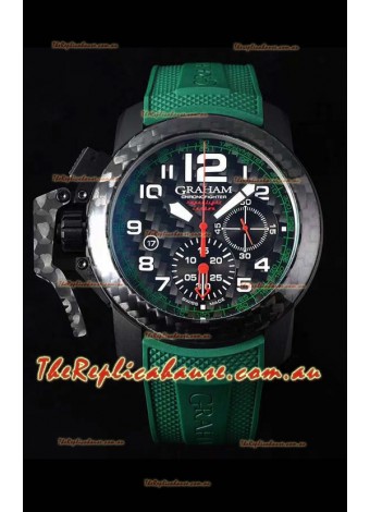 Graham Chronofighter Superlight Carbon Green 1:1 Mirror Swiss Replica Watch 
