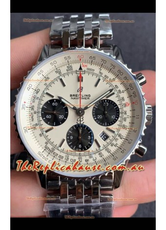 Breitling Navitimer 1 B01 Chronograph Edition 43MM - White Dial 904L 1:1 Mirror Replica Watch