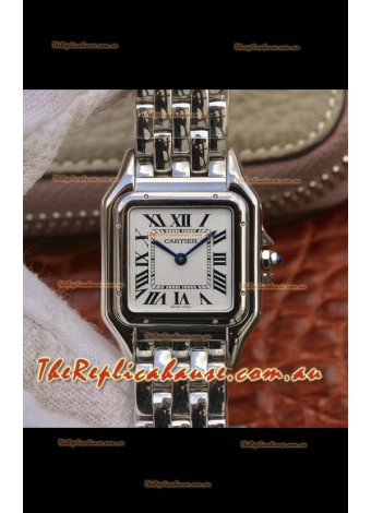 Cartier PANTHERE Edition 1:1 Mirror Quality Swiss Replica Watch in White Dial - Steel Bezel