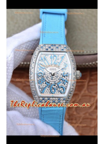 Franck Muller Vanguard Ladies 1:1 Mirror Swiss Replica Watch 32MM Wide Steel Casing