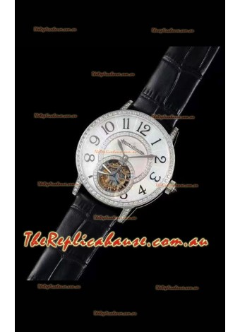 Jaeger LeCoultre RENDEZ-VOUZ Tourbillon 1:1 Mirror Quality Swiss Replica Watch in Steel Casing