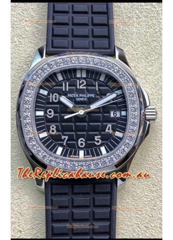 Patek Philippe Aquanaut LUCE 5072A-001 Quartz Swiss Replica Watch in Black Dial 35MM