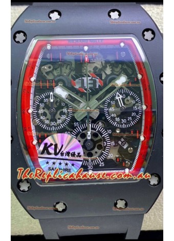 Richard Mille RM011 Felipe Massa 1:1 Mirror Quality One Piece Black Ceramic Case Watch