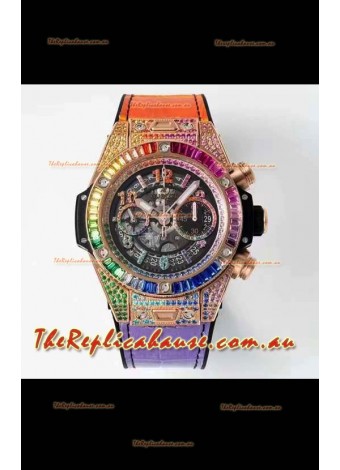 Hublot Big Bang UNICO Rose Gold Rainbow Swiss 1:1 Mirror Replica Watch
