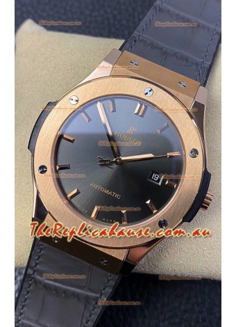 Hublot Classic Fusion 1:1 Mirror Replica Swiss Watch in 904L Steel Casing Grey Dial 42MM