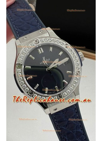 Hublot Classic Fusion Stainless Steel 33MM Blue Dial Swiss Quartz Movement Watch 1:1 Mirror Quality
