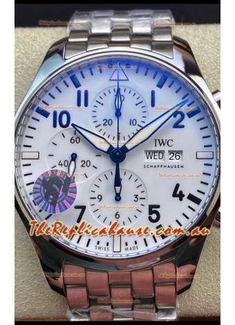 IWC Pilot Chronograph Edition White Dial in 904L Steel Casing 1:1 Mirror Replica Watch