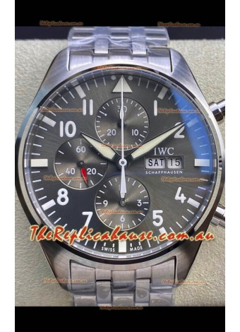 IWC Pilot Chronograph Edition Grey Dial in 904L Steel Casing 1:1 Mirror Replica Watch