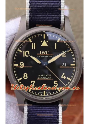 IWC Pilot's MARK XVIII Heritage 1:1 Swiss Watch Titanium Casing NATO STRAP