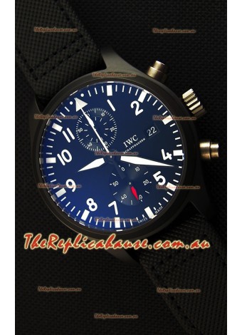 IWC Pilot's Top Gun Chronograph IW389001 1:1 Ceramic Case Ultimate Mirror Replica Watch 