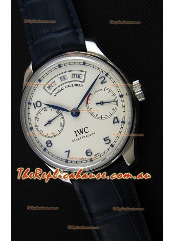 IWC Big Pilot Annual Calender Steel Case Blue Strap IW503501 1:1 Mirror Replica