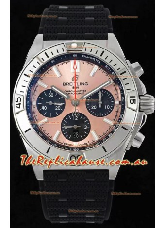Breitling Chronomat B01 42 Edition Swiss 904L Steel Casing Pink Dial 1:1 Mirror Replica Watch