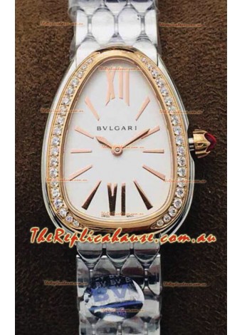 Bvlgari Serpenti Seduttori Edition Watch in Stainless Steel - Rose Gold Bezel 1:1 Mirror Replica