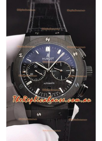 Hublot Classic Fusion Chronograph Ceramic Casing/Bezel Carbon Dial  1:1 Mirror Replica Watch 
