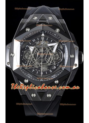 Hublot Big Bang UNICO Sang Bleu II Black Ceramic 1:1 Mirror Quality Swiss Replica Watch 