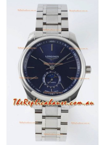 Longines Master Collection Automatic Moonphase Blue Dial Swiss Replica Watch Steel Strap