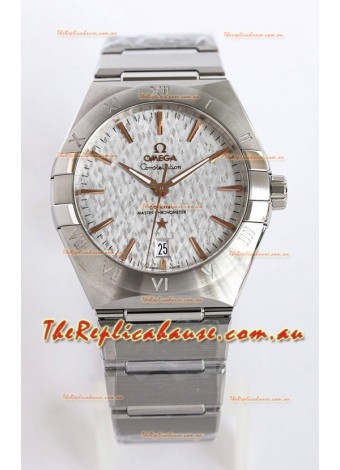 Omega Co-Axial Constellation 41MM 904L Steel Grey Dial 1:1 Mirror Replica Watch
